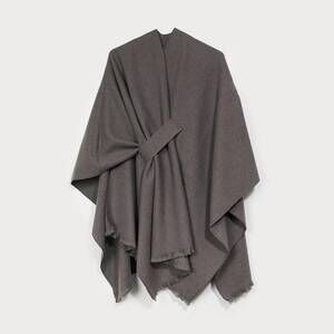 NEW CARACOL women's solid shawl in light grey